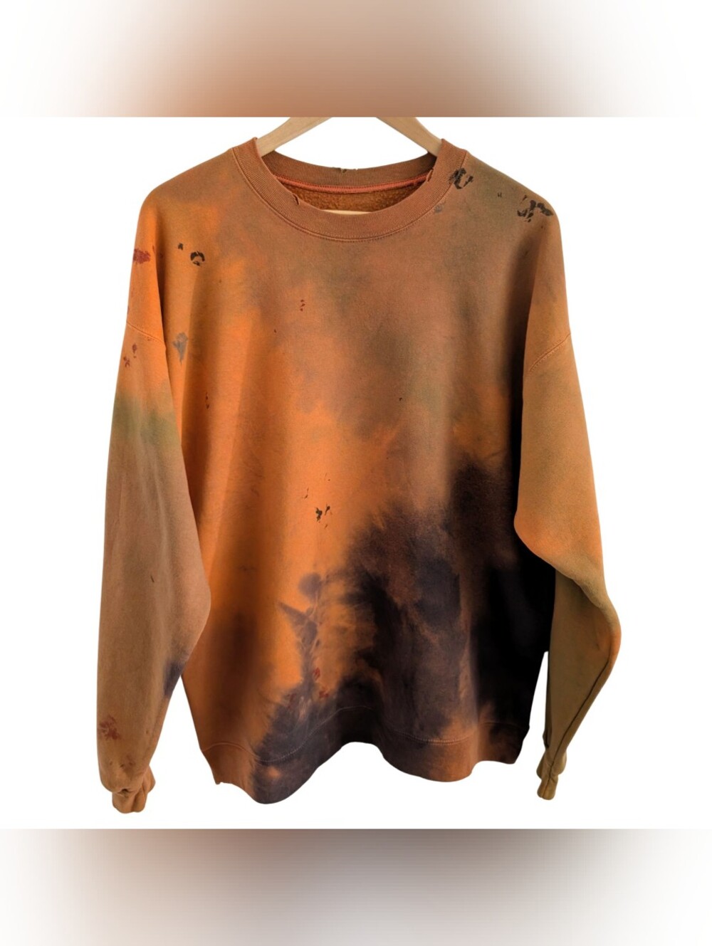Hand-Dyed Distressed Crewneck (Men’s Size XL)